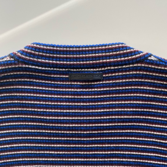 NWOT Diesel Black Gold Striped Wool Sweater - Picture 6 of 11